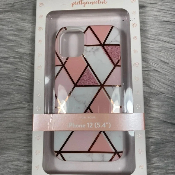 🆕 Pretty Case Club Marble & Line IPhone 12 Case - Picture 2 of 3